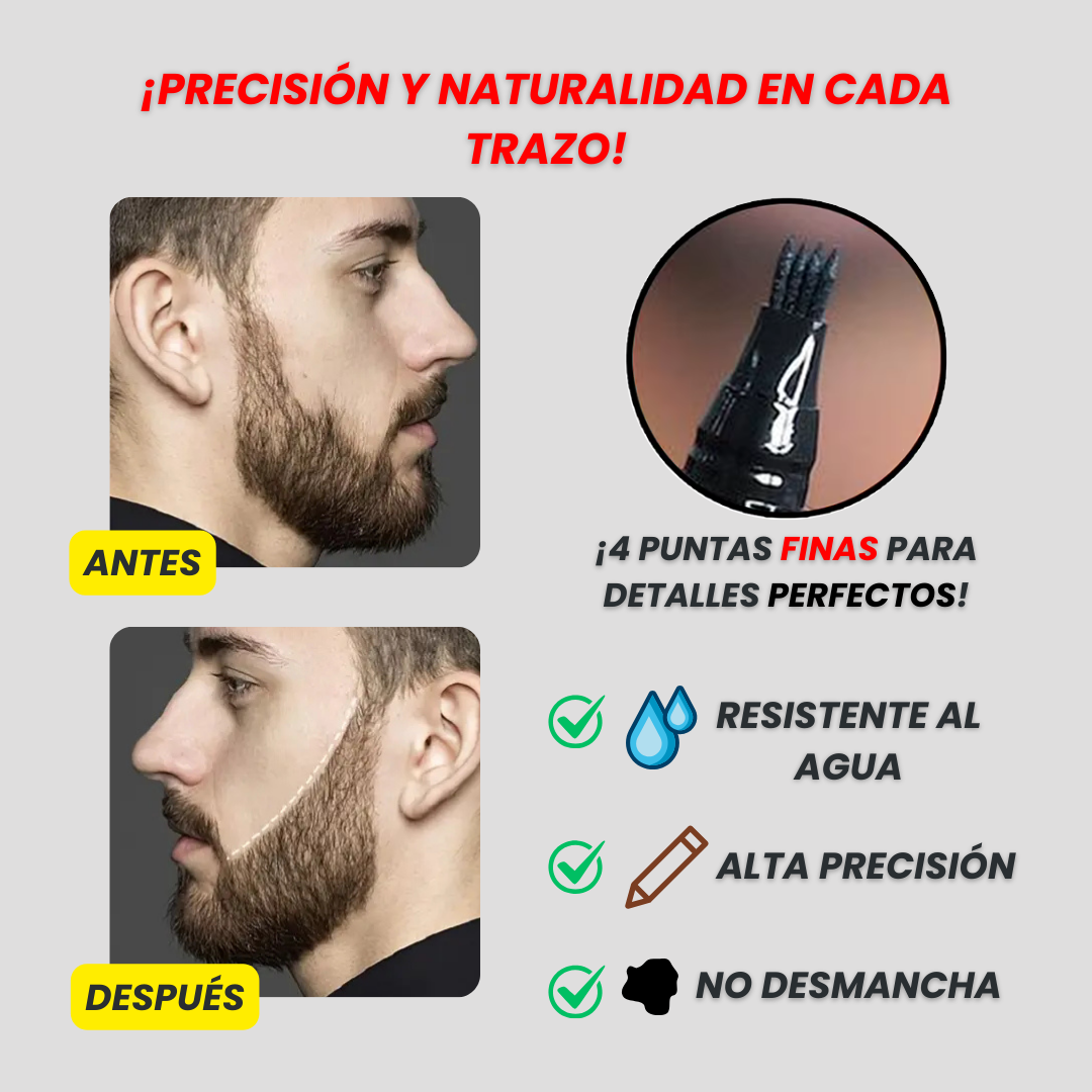 Lápiz Profesional para Barbas y Cejas GoBeard