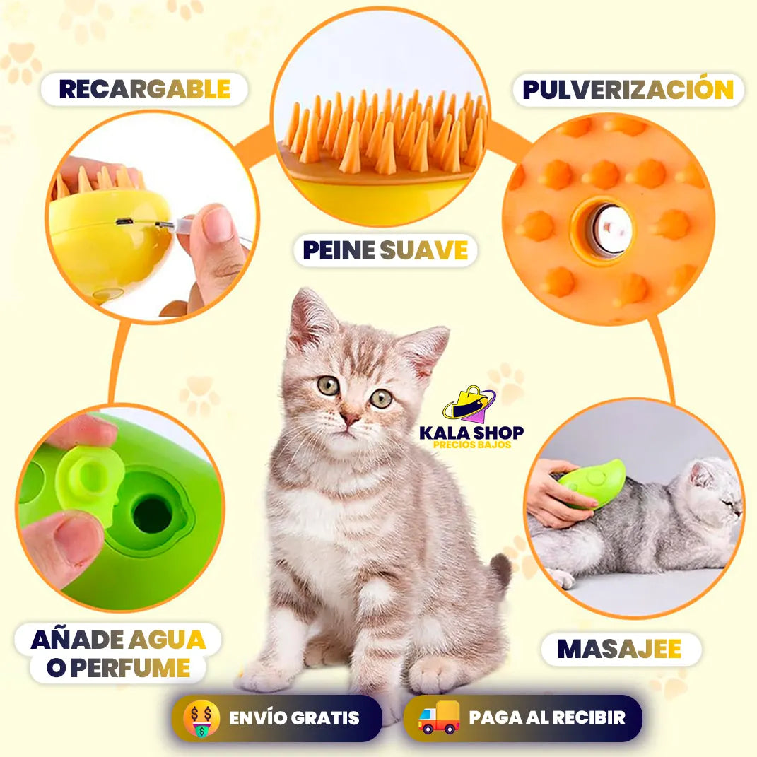 Cepillo Vaporizador Recargable 3 en 1 PleasedHeart™