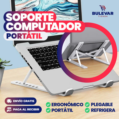SOPORTE PLEGABLE PARA LAPTOP DE ALUMINIO