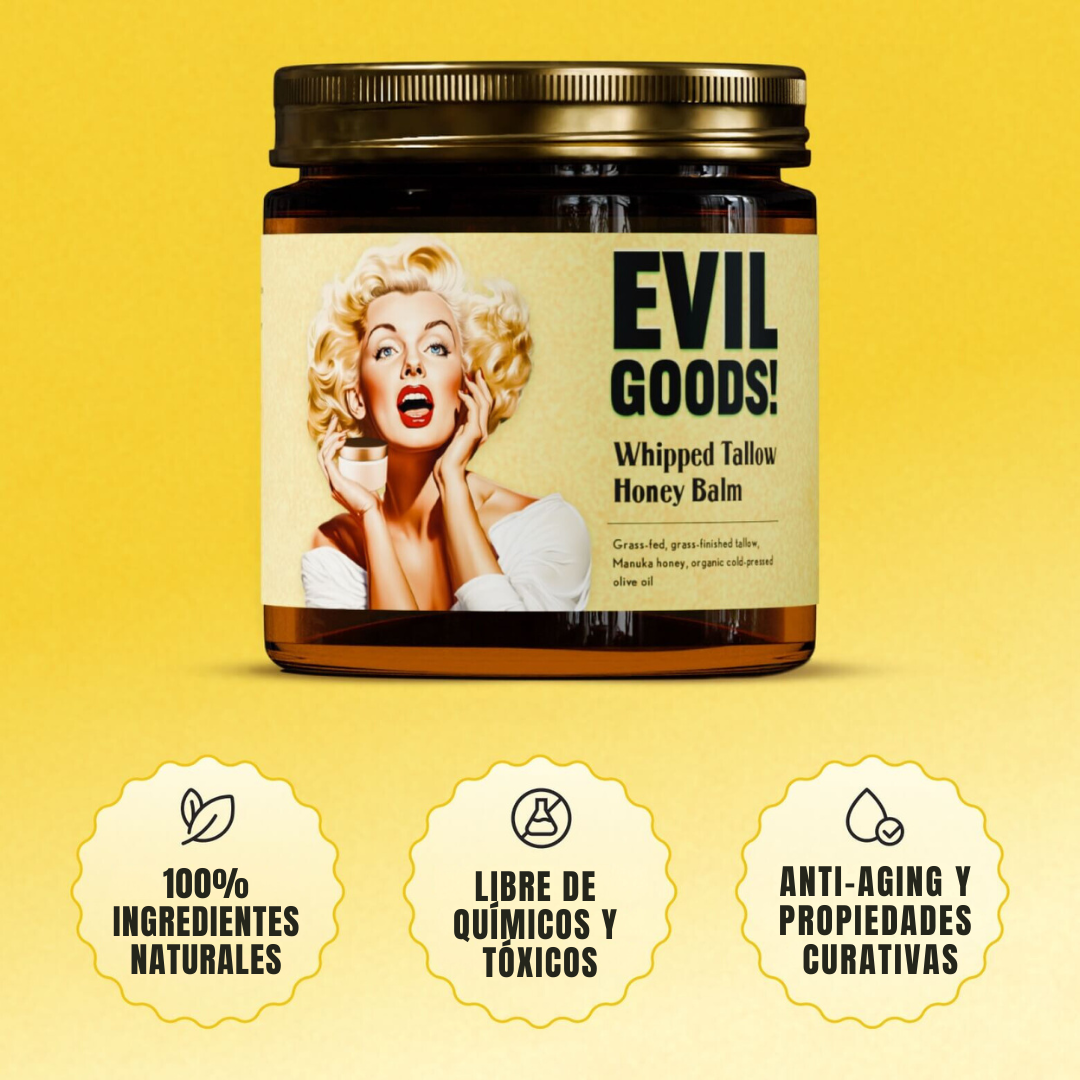 EVIL GOODS® - BÁLSAMO DE MIEL Y SEBO DE RES ANTI-ENVEJECIMIENTO