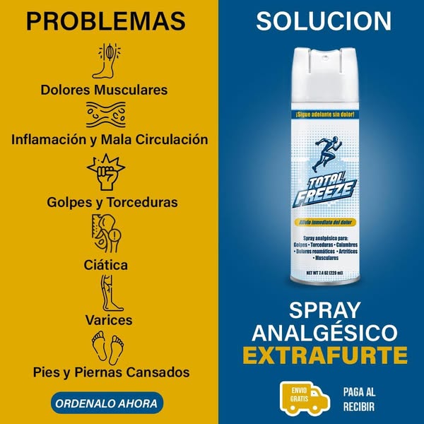 Spray analgésico Total Freeze