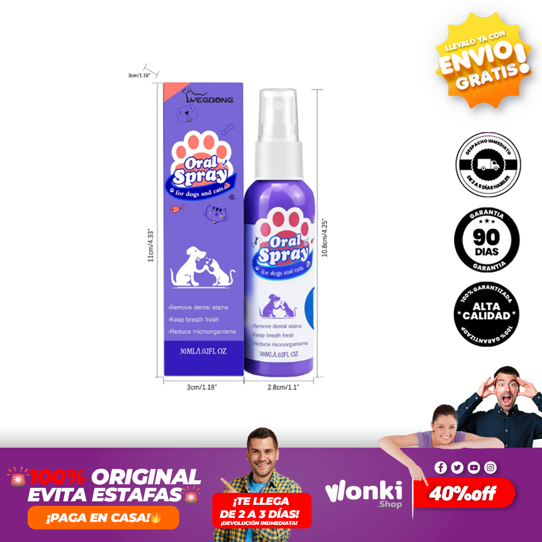 Spray Bucal para Mascotas PetDent