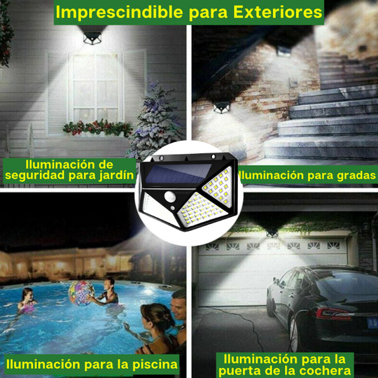 Lámpara Solar LED con Sensor de Movimiento 2x1