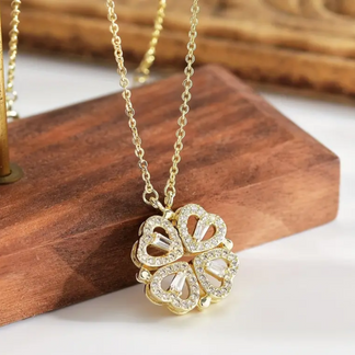 Collar Trébol de Corazones Fantastic