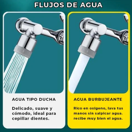 Grifo Giratorio-Ahorrador Universal 1080º de Metal