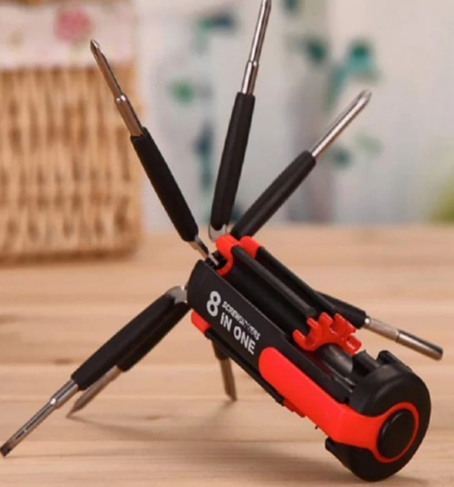 Destornillador con Linterna Multifunción 8 en 1