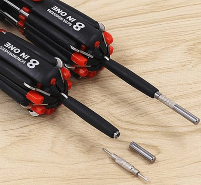 Destornillador con Linterna Multifunción 8 en 1