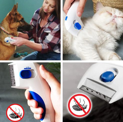 Peine Eléctrico Elimina Pulgas y Garrapatas FleaDoctor™