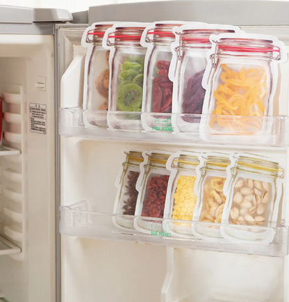 Set Bolsas Reutilizables con Cierre Hermético para Almacenamiento de Alimentos