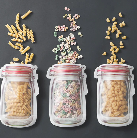 Set Bolsas Reutilizables con Cierre Hermético para Almacenamiento de Alimentos