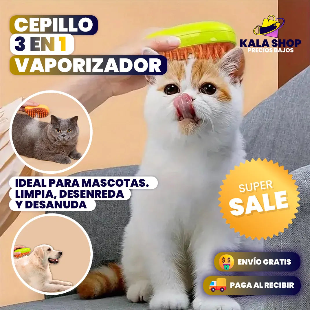 Cepillo Vaporizador Recargable 3 en 1  PleasedHeart™