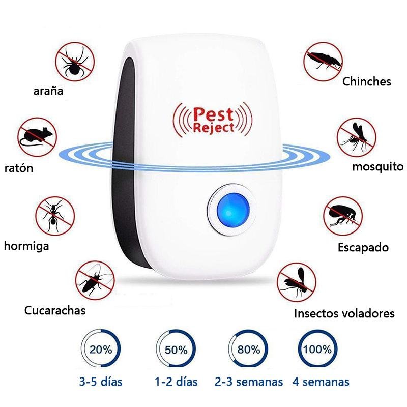 Repelente Ultrasónico de Insectos y Roedores PestReject