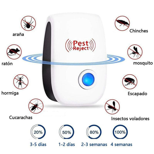 Repelente Ultrasónico de Insectos y Roedores PestReject